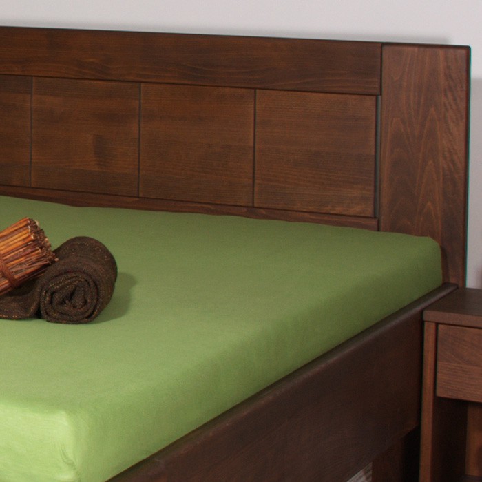 Zvýšená postel Olympia - masiv buk průběžný olej č. 6 ořech, Kolacia Design