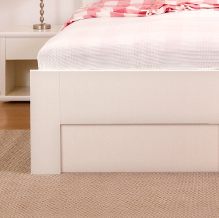 Zvýšená postel ELLA HARMONY výklop lamino - dekor bílá, rovné rohy, BMB