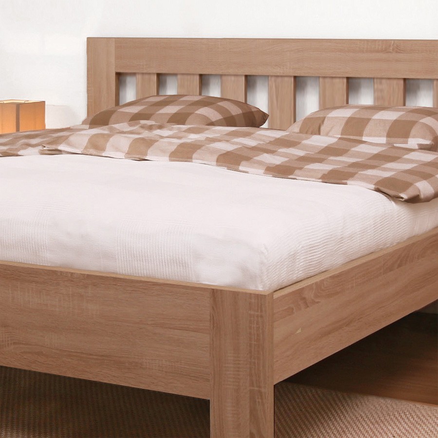 Zvýšená postel ELLA DREAM lamino - dekor dub bardolíno, rovné rohy, BMB