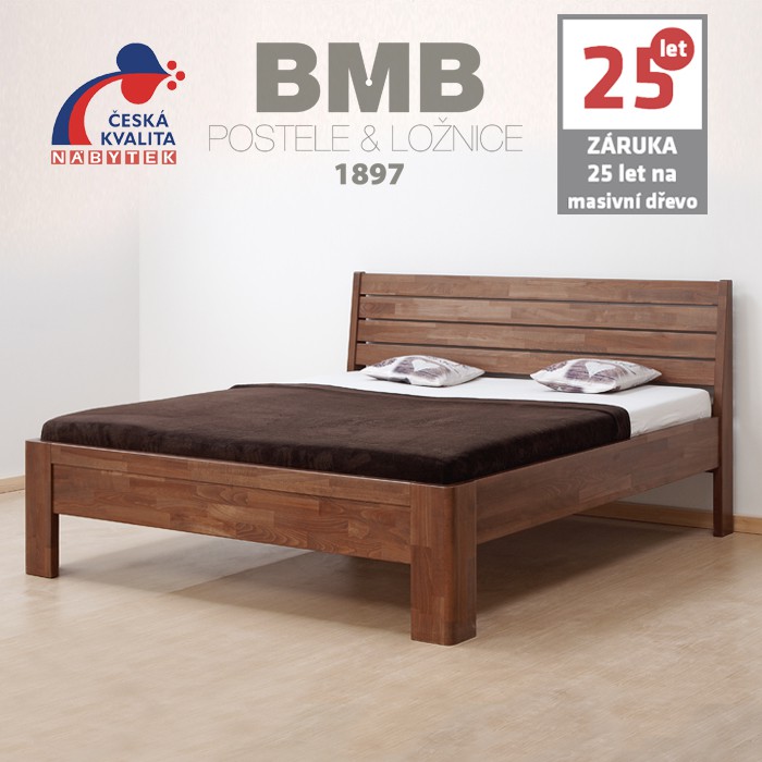 Zvýšená postel GLORIA XL masiv buk, BMB