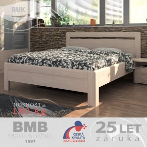 Zvýšená postel ADRIANA masiv buk, BMB
