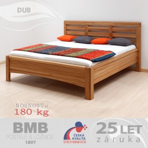 Zvýšená postel VIOLA masiv dub, BMB
