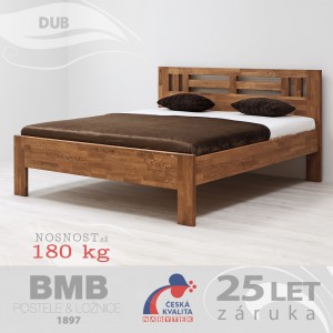 Zvýšená postel ELLA MOON masiv dub, BMB